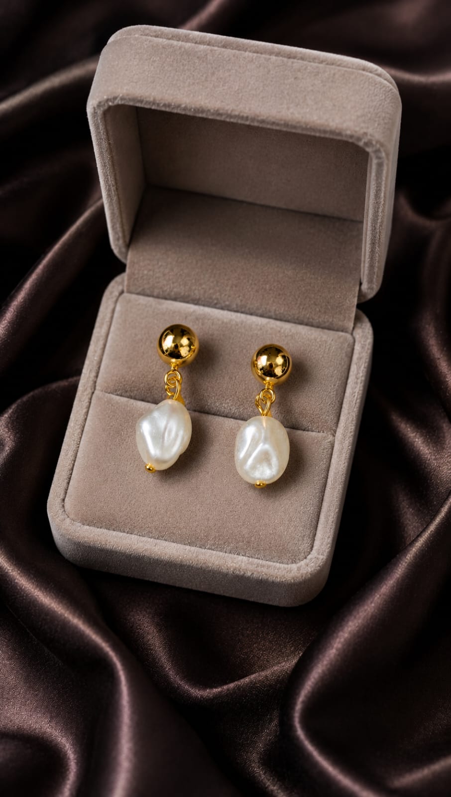 Luna Pearl Drop Earrings (Anti-Tarnish Minimalist Pearl Earrings)