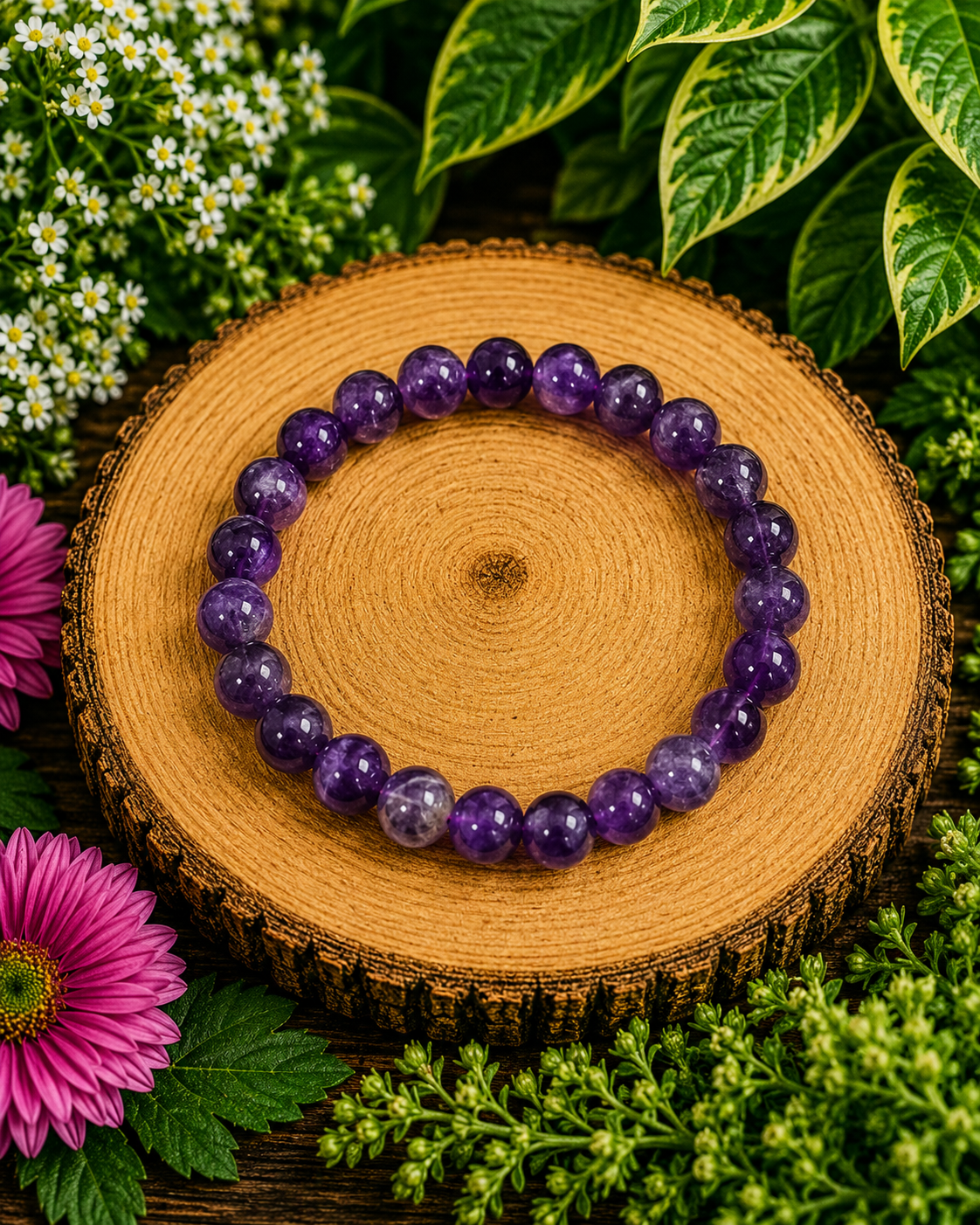 Amethyst Crystal Bracelet with Originality Certificate