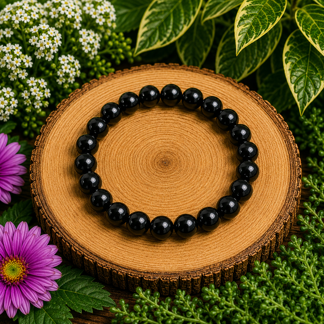 Black Tourmaline Bracelet with Originality Certificate