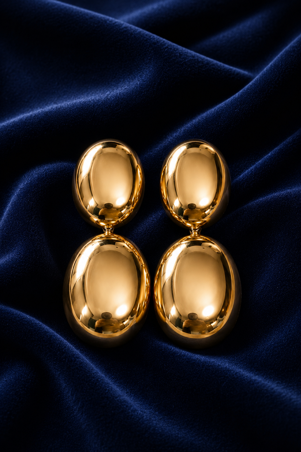 Golden Eclipse Statement Drop Earrings (Anti-Tarnish Luxe Gold Earrings)