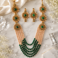 Emerald Cascade Anti-Tarnish Jewelry Set