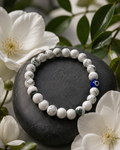 White Howlite Evil Eye Protection Bracelet with Originality Certificate - Unisex