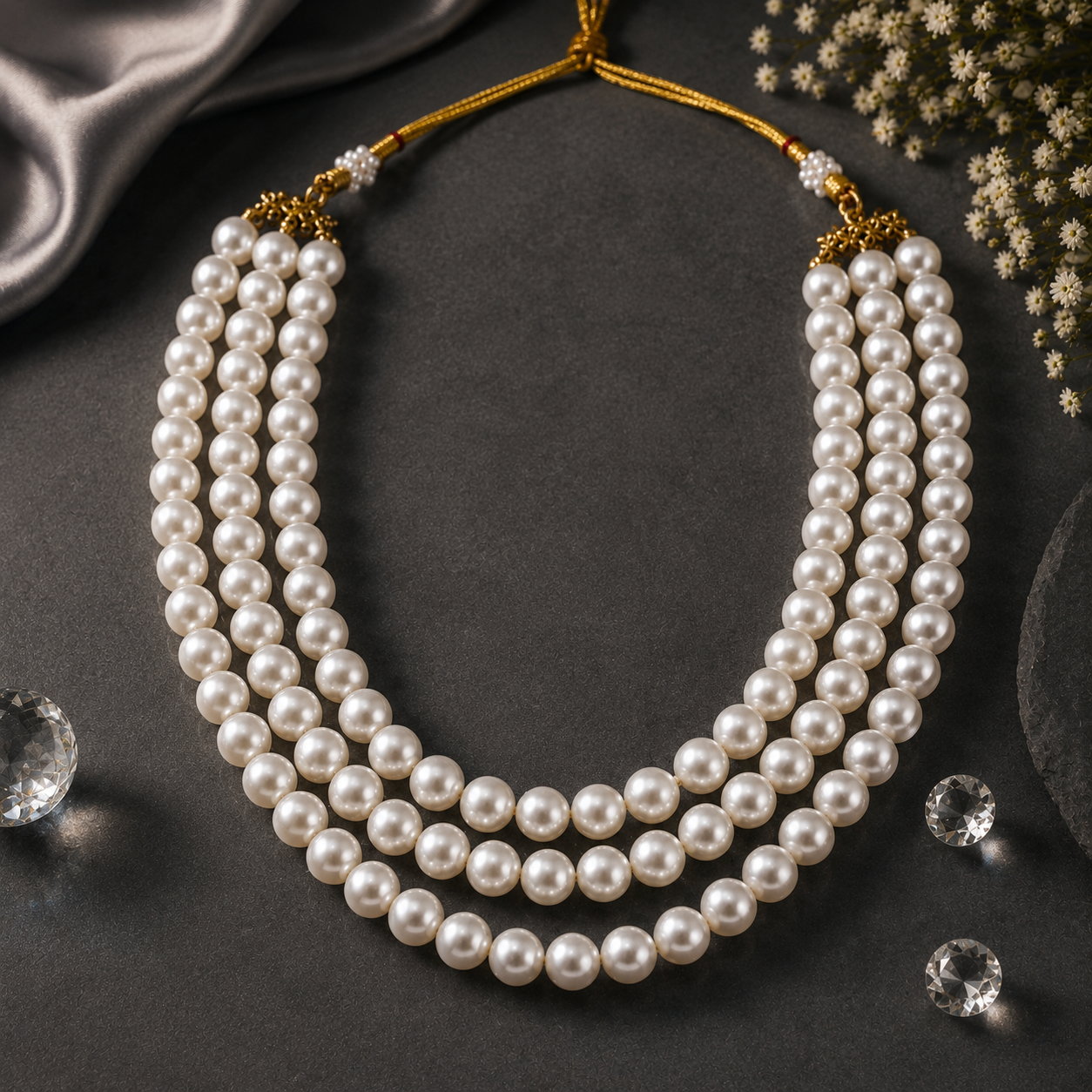 Royal Pearl Harmony Anti-Tarnish Pearl Mala