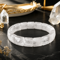 Clear Quartz Crystal Bracelet | Master Healer & Energy Amplifier | Natural Rectangle Bead Bracelet