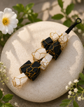 Black Tourmaline-Selenite Hanging for Protection and Clearing